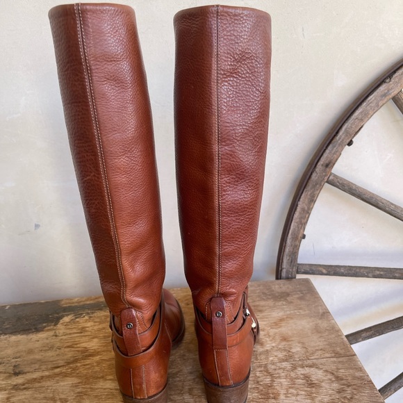 RALPH LAUREN COLLECTION Pebbled Leather Western Knee High Riding Boots 6B ITALY! - Picture 5 of 12